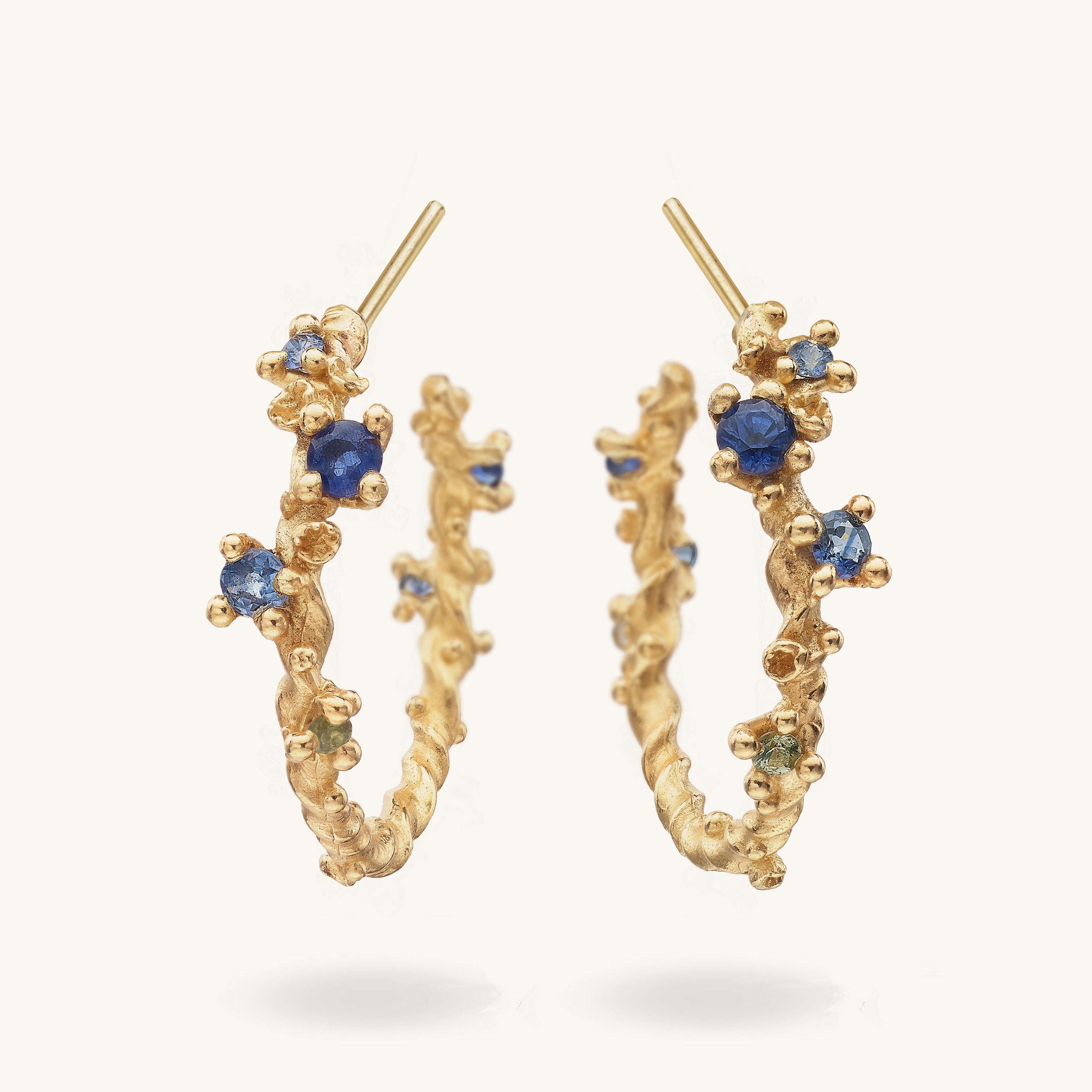 Ruth Tomlinson Ocean Inspired Sapphire Hoop Earrings