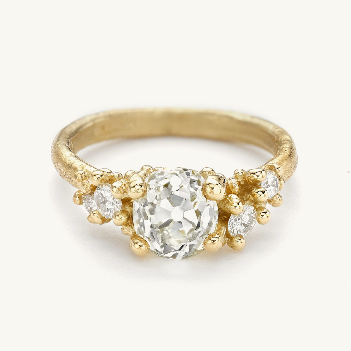 Ruth Tomlinson One of a Kind Paragon Antique Diamond Encrusted Engagement Ring made from Recycled Gold 