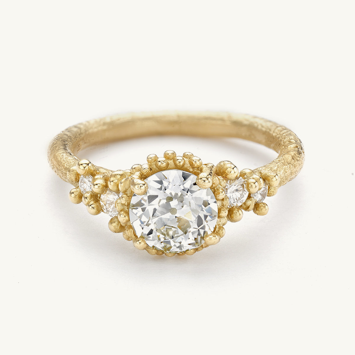 Ruth Tomlinson One of a Kind Paragon White Diamond Solitaire Engagement Ring made from Recycled Gold