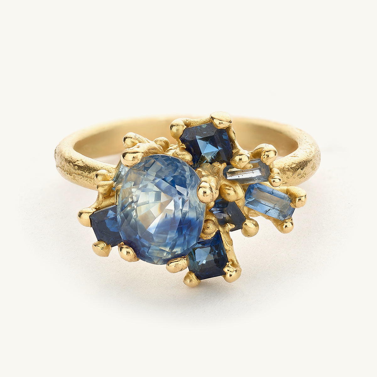 Ruth Tomlinson Parti Sapphire Scattered Cluster Ring