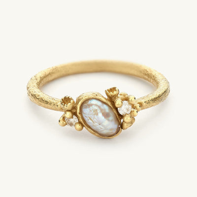 Ruth Tomlinson Pearl and Diamond Ring