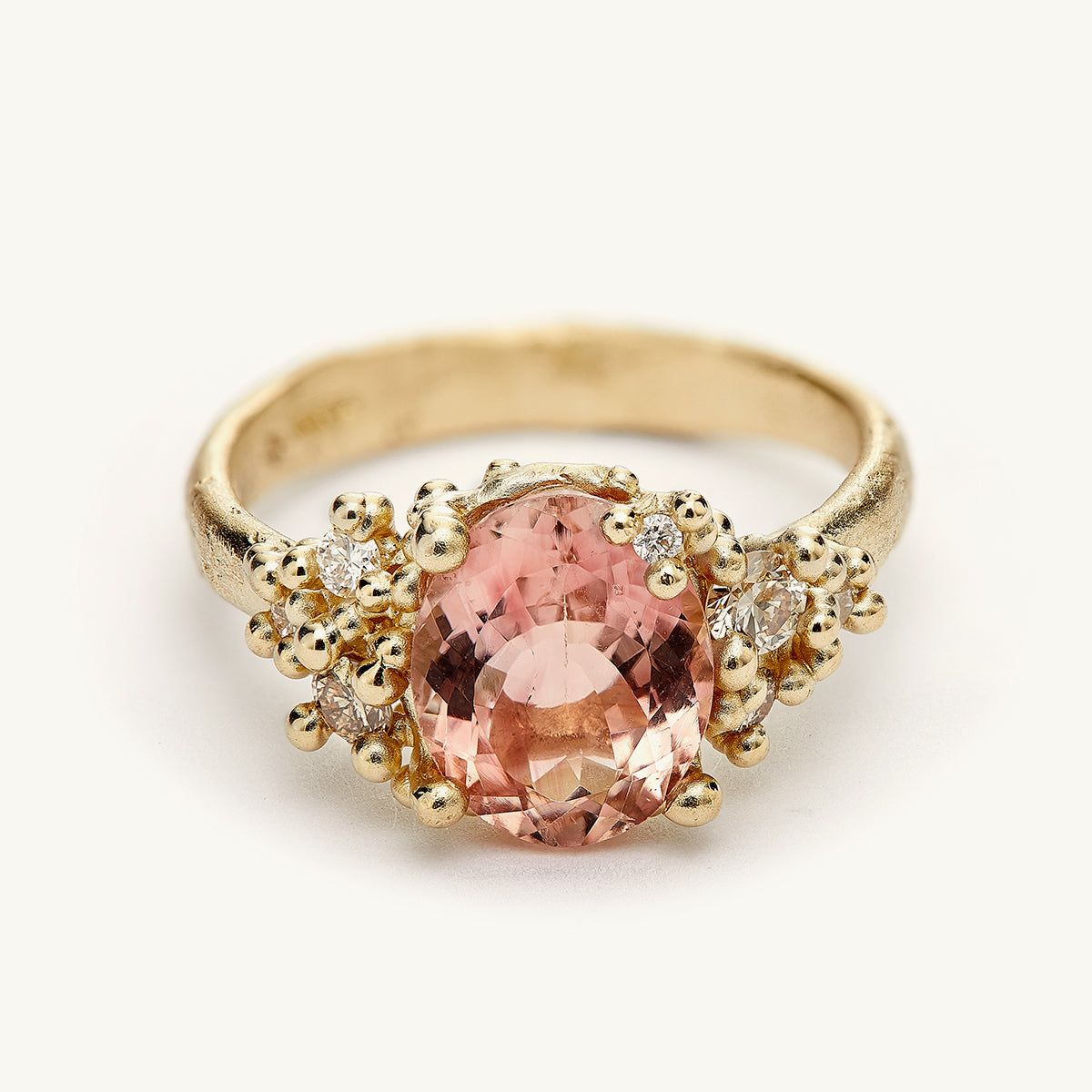 Ruth Tomlinson Pink Tourmaline Cocktail Ring with Diamonds