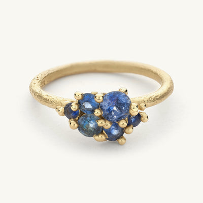 Ruth Tomlinson Sapphire Asymmetric Cluster Ring