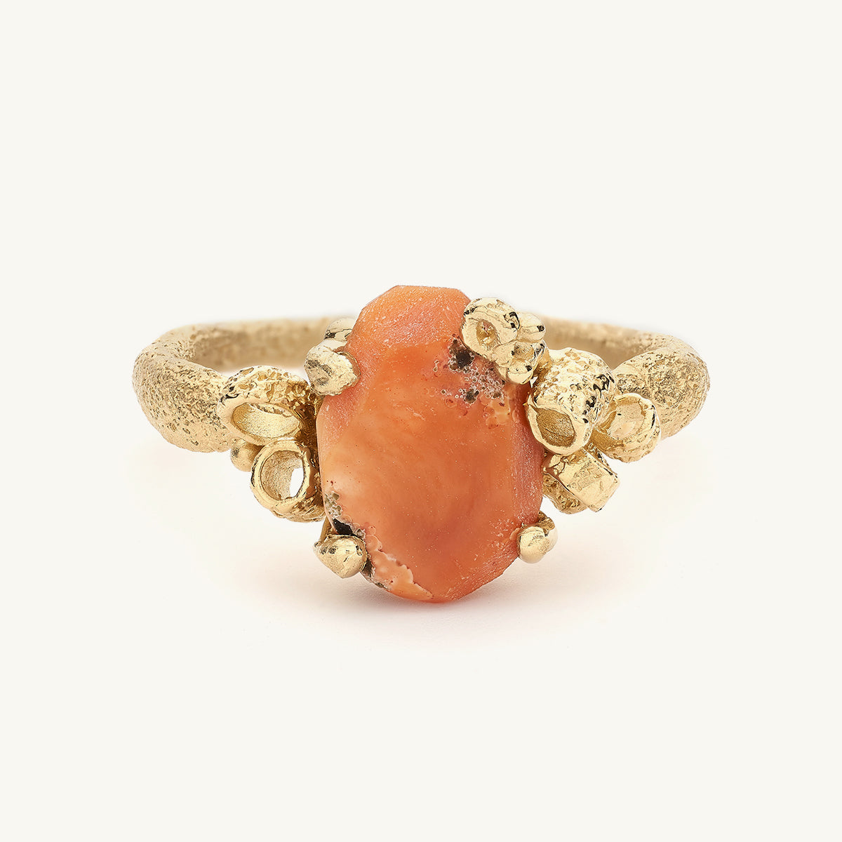 Ruth Tomlinson one of a kind Scottish Agate sculptural art ring made with recycled gold