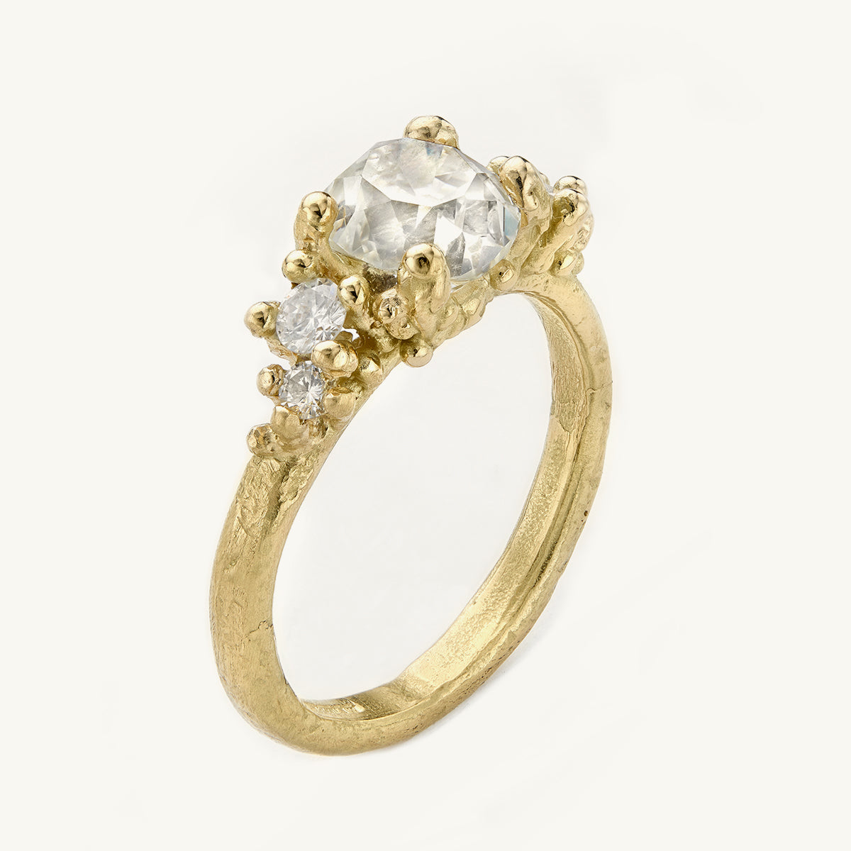 Ruth Tomlinson Solitaire Antique Diamond Encrusted Ring