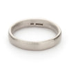 4mm 9ct white gold men's wedding band by Ruth Tomlinson, handmade in London