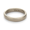 4mm 18ct white gold men's wedding band by Ruth Tomlinson, handmade in London