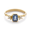 Sapphire Ring with Beaded Setting from Ruth Tomlinson, handmade in London
