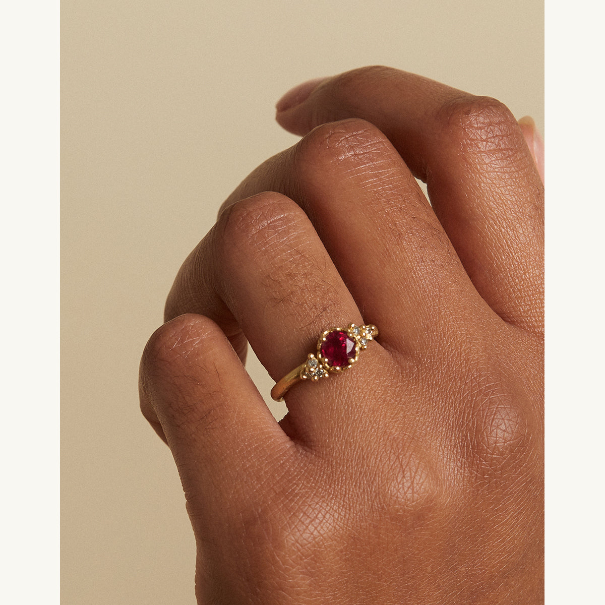 Gemfields Ruby and Diamond Solitaire Ring