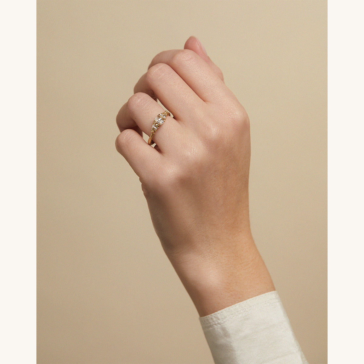 Champagne Diamond Trilogy Ring