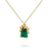 Raw Emerald and Diamond Encrusted Necklace from Ruth Tomlinson, handcrafted in London