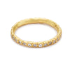 Eternity band wedding ring in yellow gold set with white diamonds from Ruth Tomlinson