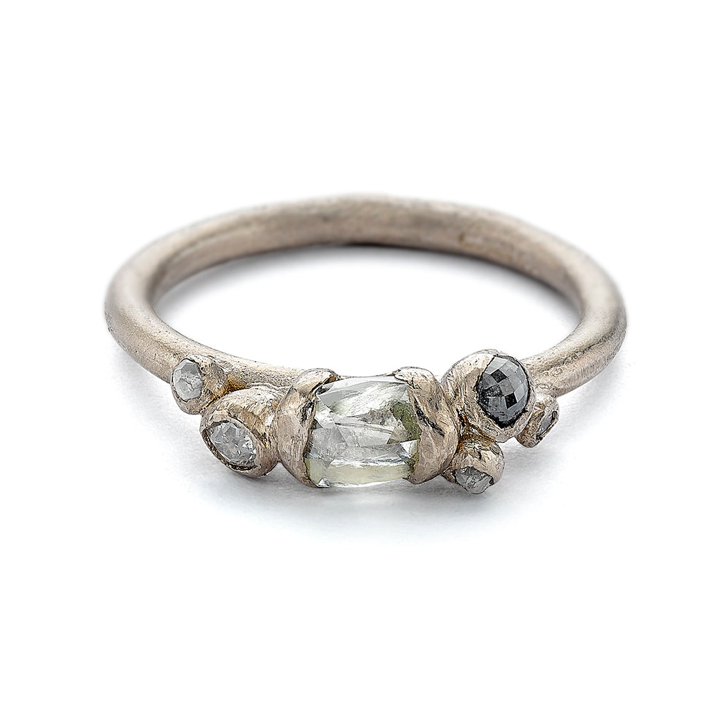 Unique Raw Diamond Engagement Ring by Ruth Tomlinson
