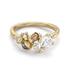 Antique Diamond Tumbling Cluster Ring from Ruth Tomlinson, handmade in London