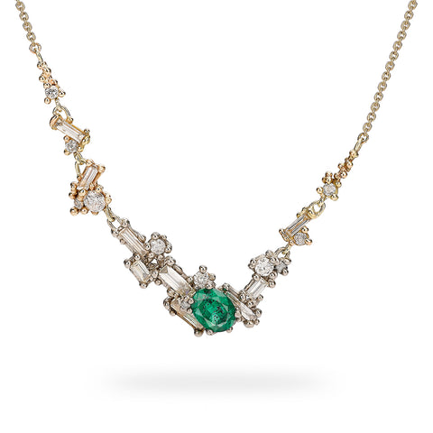 Emerald and diamond necklace from Gemfields and Ruth Tomlinson collaboration