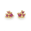Ruby cluster earrings from Ruth Tomlinson, handmade in London