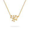 Contrasting Cut White Diamond Necklace from Ruth Tomlinson, handmade in London