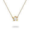 Solitaire diamond pendant in yellow gold by Ruth Tomlinson, handmade in London