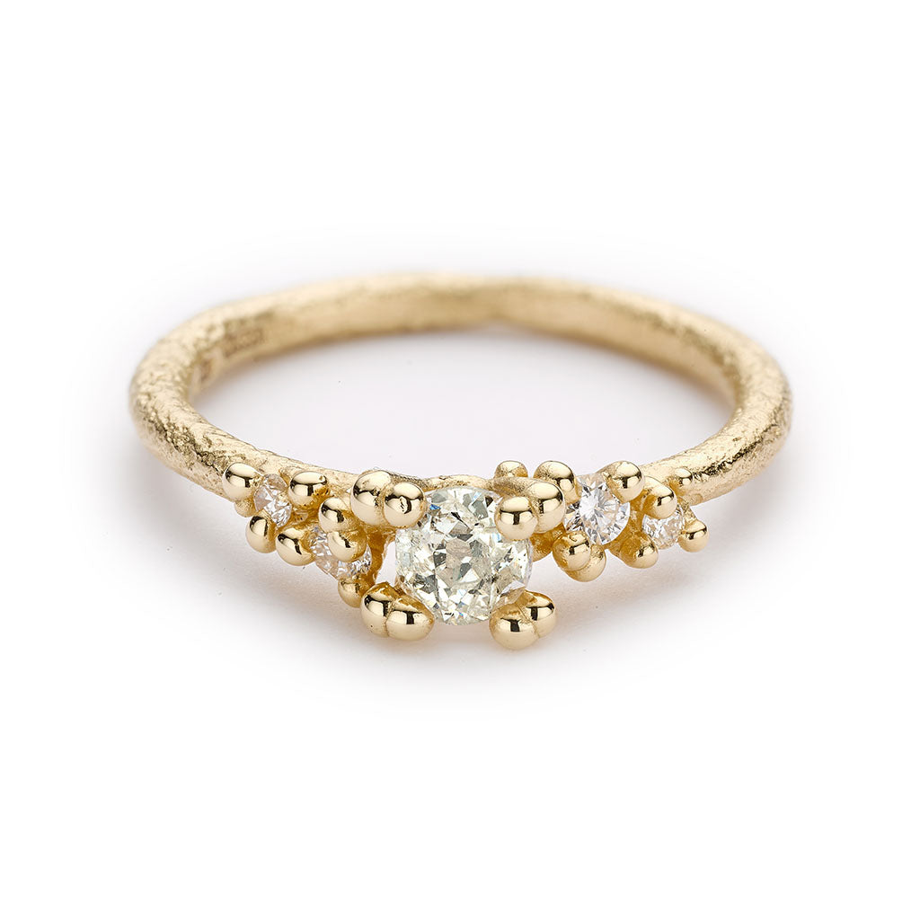 Antique cut diamond engagement ring from Ruth Tomlinson, handmade in London