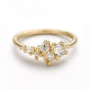 Antique cut diamond cluster ring from Ruth Tomlinson, handmade in London