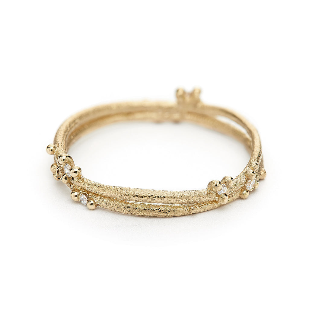 Diamond Encrusted Wrap Band by Ruth Tomlinson, handmade in London