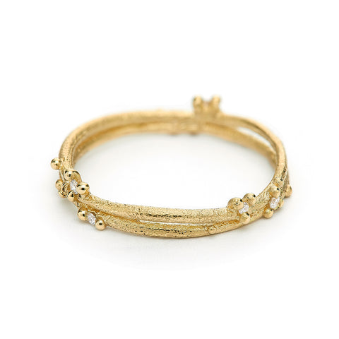 Diamond Encrusted Wrap Band from Ruth Tomlinson, handmade in London