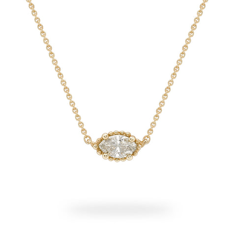 Solitaire Salt and Pepper Diamond Necklace from Ruth Tomlinson, handmade in London