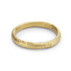 Textured yellow gold ladies wedding band by Ruth Tomlinson, handmade in London
