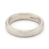 6mm textured white gold men's wedding band by Ruth Tomlinson, handmade in London