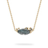 Marquise cut aquamarine and diamond necklace with granules by Ruth Tomlinson, handmade in London