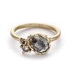 Oval Grey Diamond Cluster Ring from Ruth Tomlinson, handmade in London