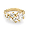 Cushion Diamond Tapering Cluster Ring from Ruth Tomlinson, handcrafted in London